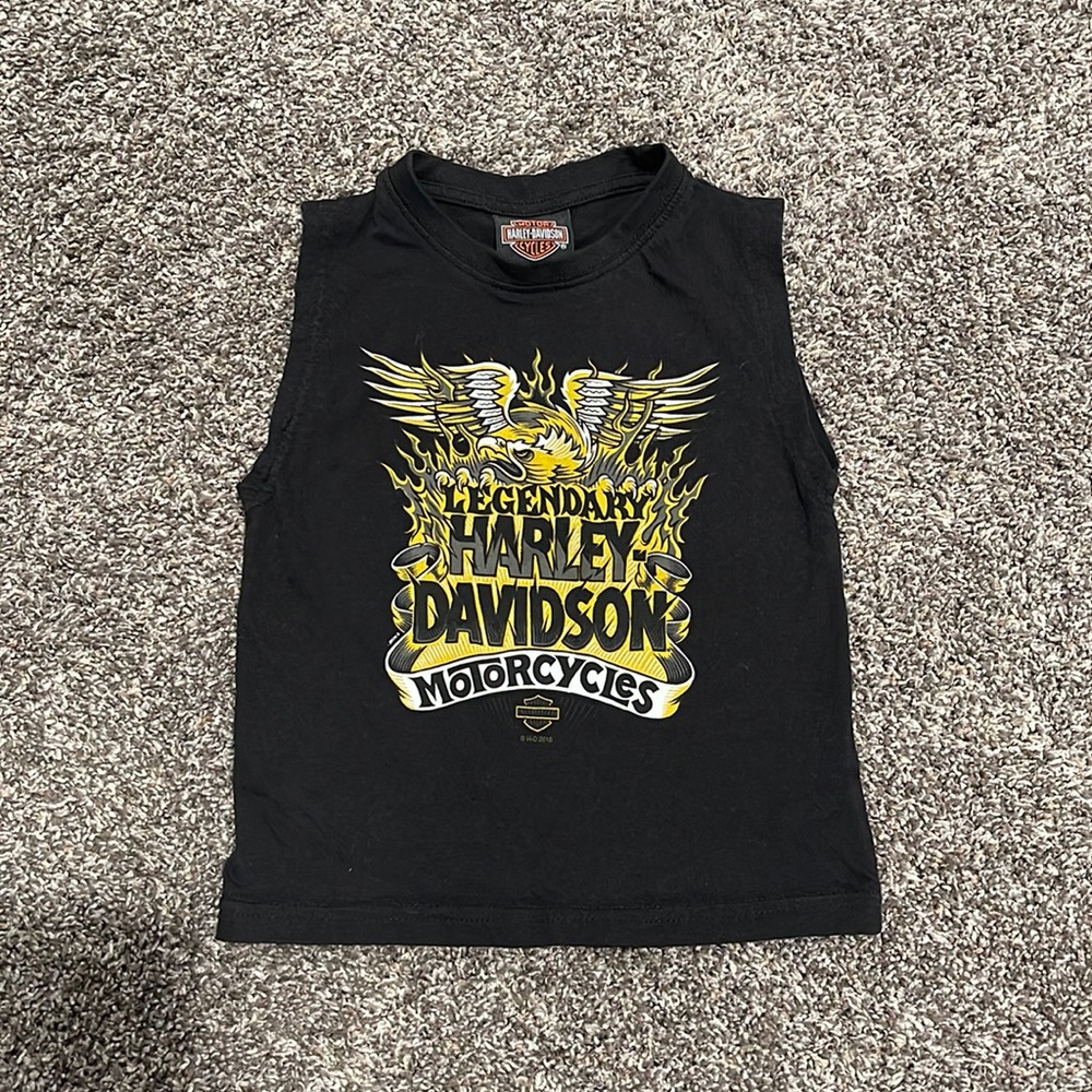 Harley Davidson Black Tank Top Size 2T